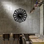 Wallity Hedef Reloj de Pared Decorativo de Metal Negro